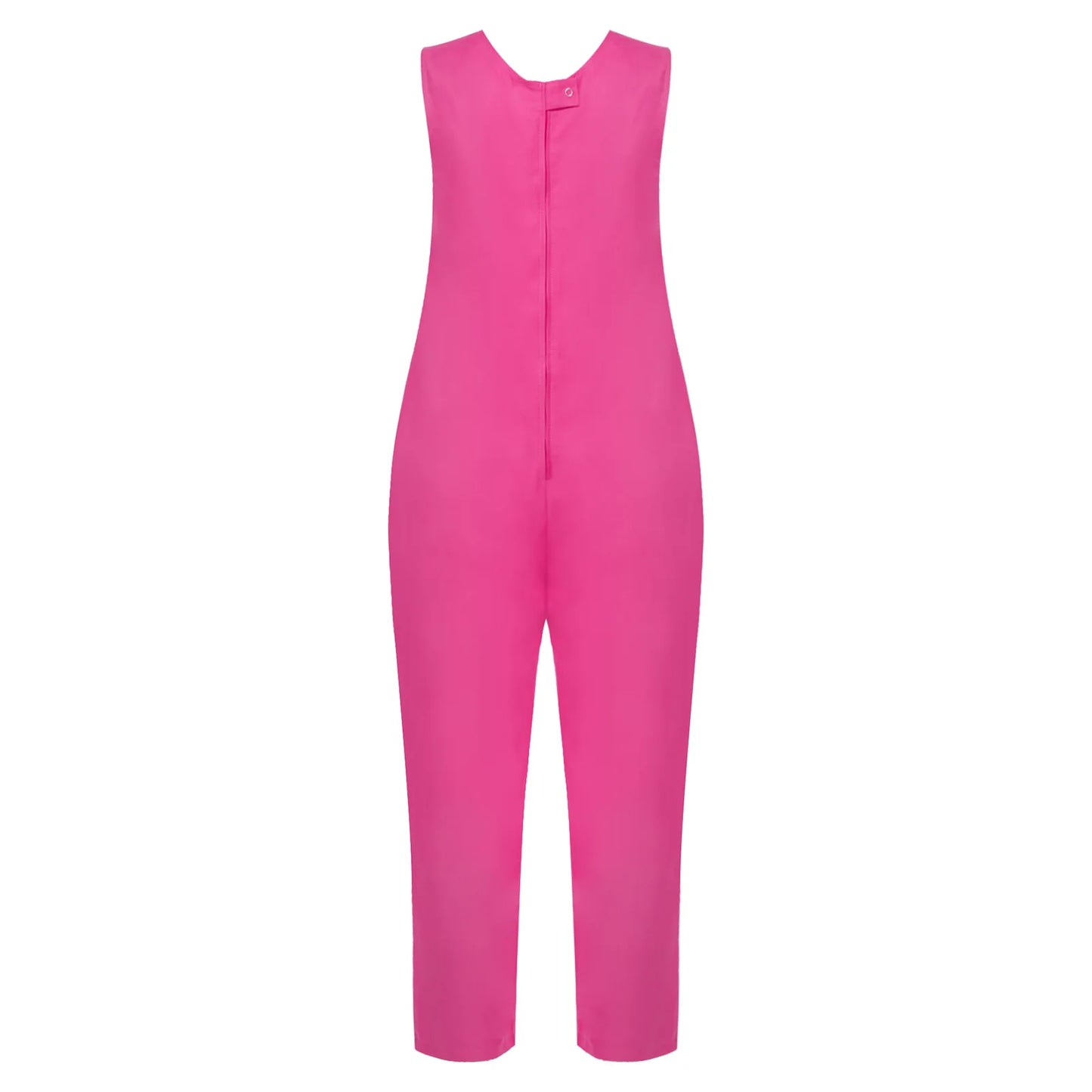 Women's Elderly Anti-Strip Adaptive Jumpsuit Back Legs Zip Long Sleeve Long Pants Nursing Rompers for Special Needs Disabilities