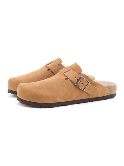 Women's Sandals, Cowhide Leather, Memory Foam Insole, Arch Support, Wide Fit, Non-Slip Sole, Water-Resistant