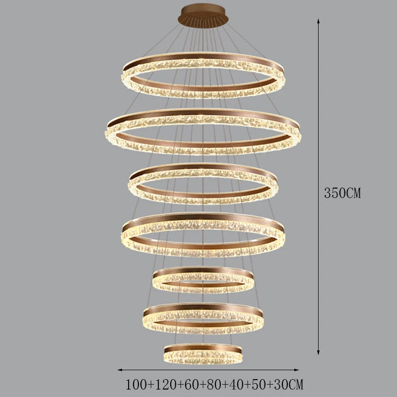 Modern Home Decor Ring LED Lights Pendant Light Lamps for Living Room Chandeliers for Dining Room Hanging Light Indoor Lighting