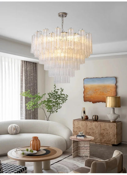 Luxury Glass Pendant Ceiling Light Fixture Chandelier Led Ceiling Lamp Modern Hanging Chandelier Lights Salon Chandeliers Lustre