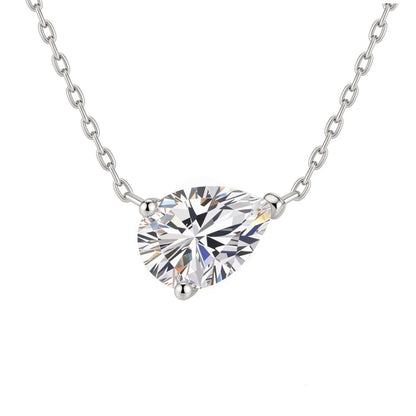 GXTRS 1/2/3CT Pear Cut Moissanite Pendant Necklace For Women S925 Silver Waterdrop Lab Diamond Neck Chain Fine Jewelry Certified