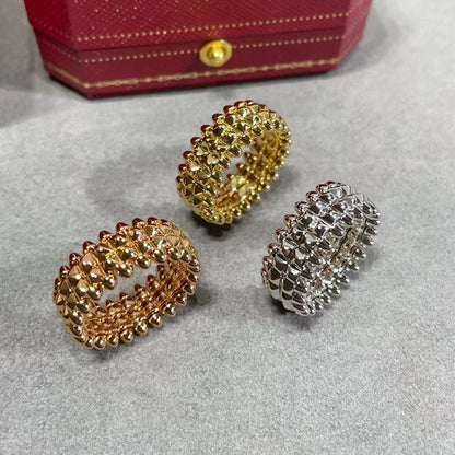 S925 Silver With Rose Gold Wide Rivet Ring Men Women's Classic Design Temperament Fashion Brand Party Luxury Jewelry