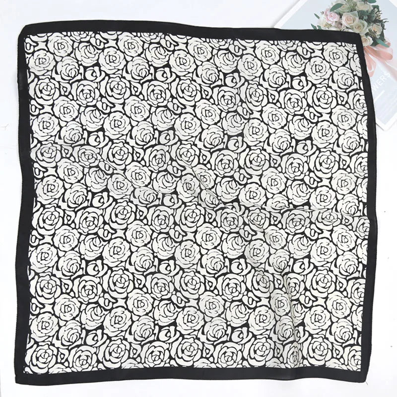 2026 Designer Women Chiffon Foulard Bandana Scarf 70cm Shawl Kerchief Square Headscarf Scarves Head Wraps Scarves Female Scarf