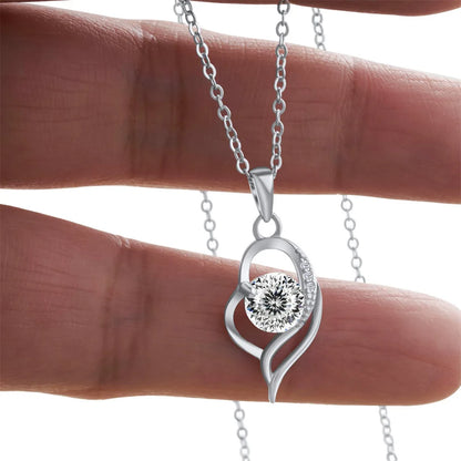 Butterflykiss 925 Sterling Silver Open Heart Pendant Necklace D VVS1 Round Cut Moissanite Love Charm Necklace For Women