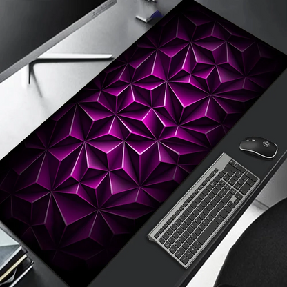 Large Gaming Mouse Pad 90x40 Red Blue Gradient Design Non-Slip Rubber Sewn Edge Gaming Desk Mat Keyboard Gamers and Office Work