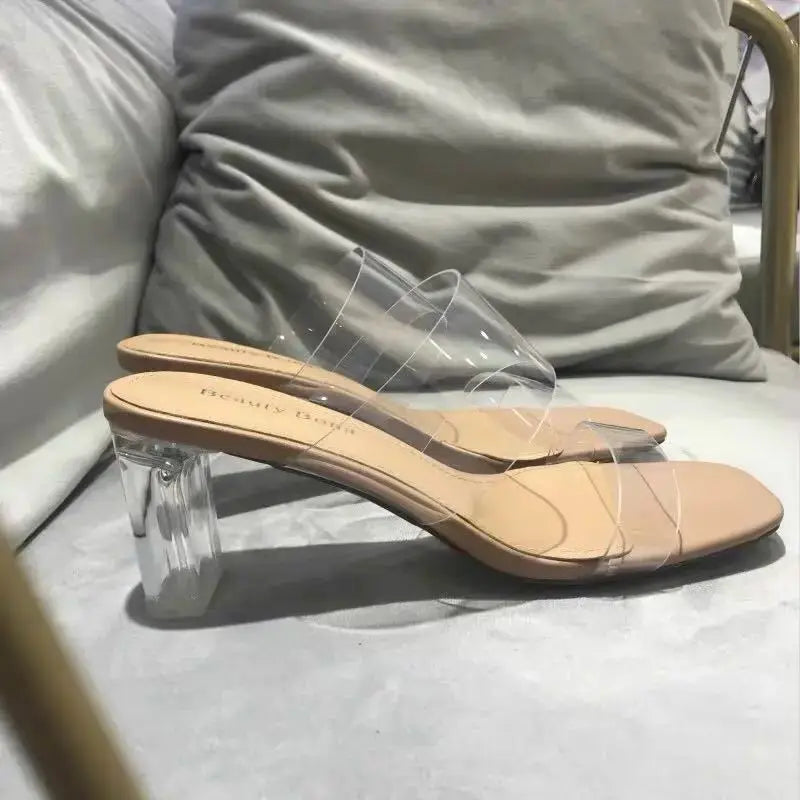 Summer Fashion Luxury Ladies Beach Sandals Clear S Women Casual Slip-On Shoes Comfortable Flat Heel Elegant Style for Women