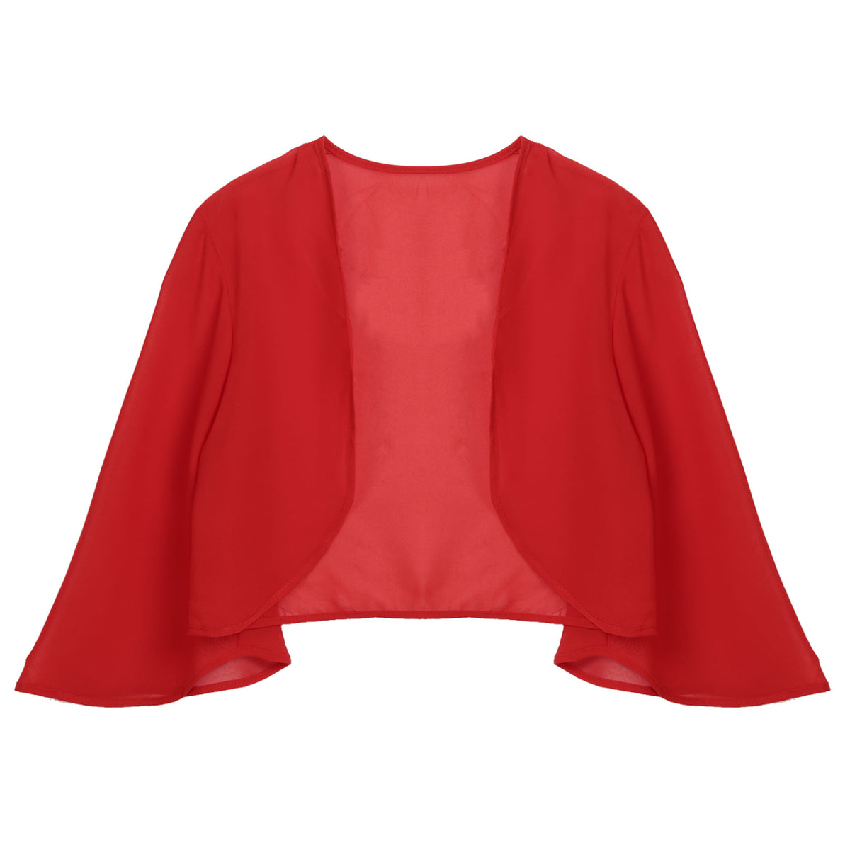Womens 3/4 Sleeve Chiffon Cardigan Bolero Jacket Summer Elegant Wedding Party Bridal Dress Cover Ups Wraps Shawls Shrug