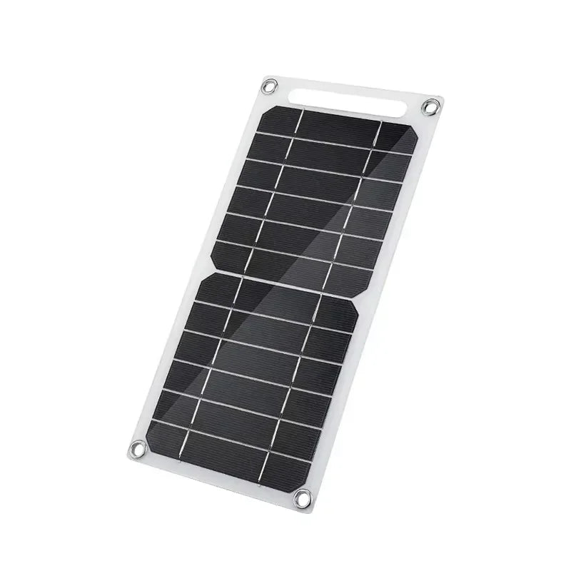 Fast Charging Dual Solar Panel Hiking Camping  USB 5V Waterproof Portable  Mobile Phone Power Bank Charging Detachable fold