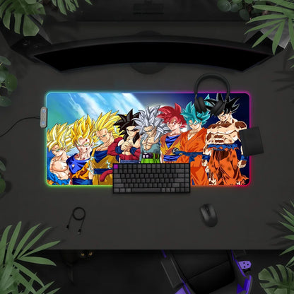 Anime D-DRAGON B-BALL Mouse Pad RGB LED Non-slip Desk Mat Rubber Gaming Accessories Large XXL Computer Office Keyboard Carpet
