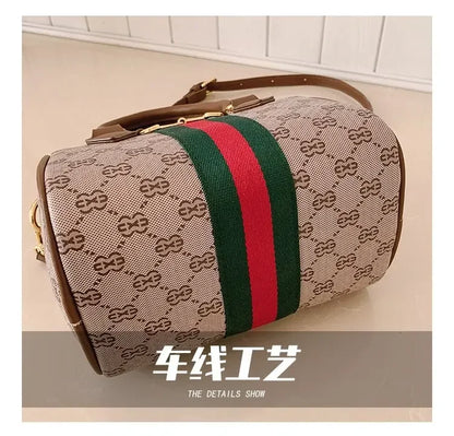 High-end Leather Diaper Bag for Ladies Vintage Fashionable Simple Commuter Backpack Business Mens Womens