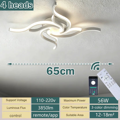 LED Ceiling Lights 110V 220V Remote Dimming  APP Modern 3 Colors Lamp  for Dining Room, Living Room Bedroom