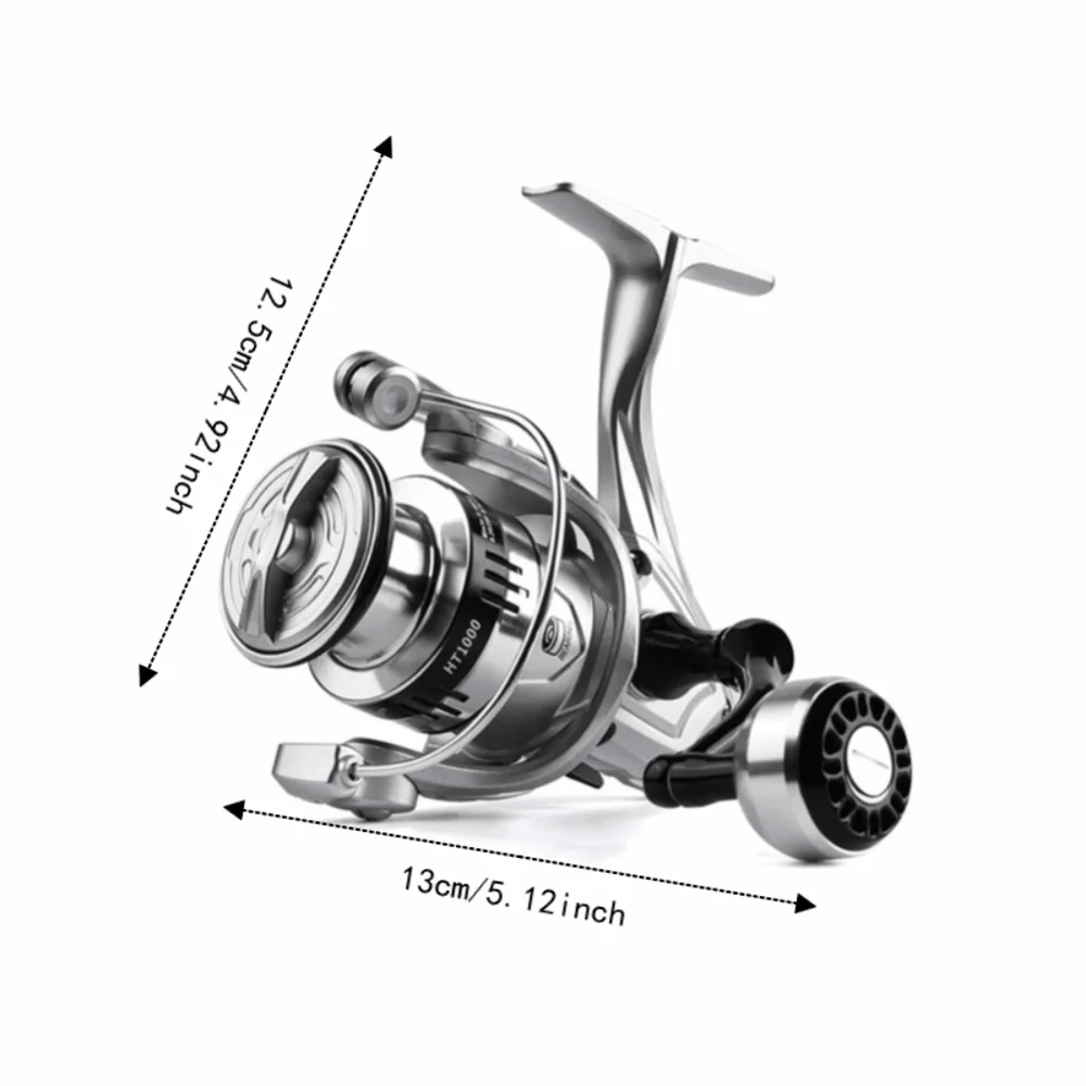 Fisherman Metal Spool Spinning Reel 5.2/1 Gear Ratio Heavy Duty Bait Cast Reel Comfortable Smooth Fishing Reel Lake Fishing