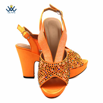 Fashionable Italian Mature Style African Sets Black Color Nigerian Shoes Matching Bags for Royal Wedding Party