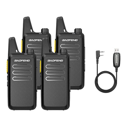 2/4PCS Mini Walkie Talkie Baofeng BF-T20D Portable Two Way Radio Charging USB VOX For BF-C9 BF-888S for Station Hotel Hunting