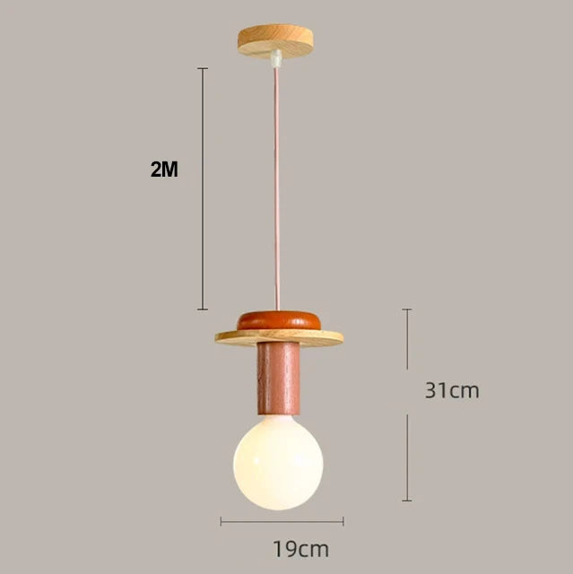 Fast Shipping Nordic Wood LED Pendant Lights Kitchen Home Decor Hanging Lamp Restaurant Ceiling Chandelier Lustre Light Fixture
