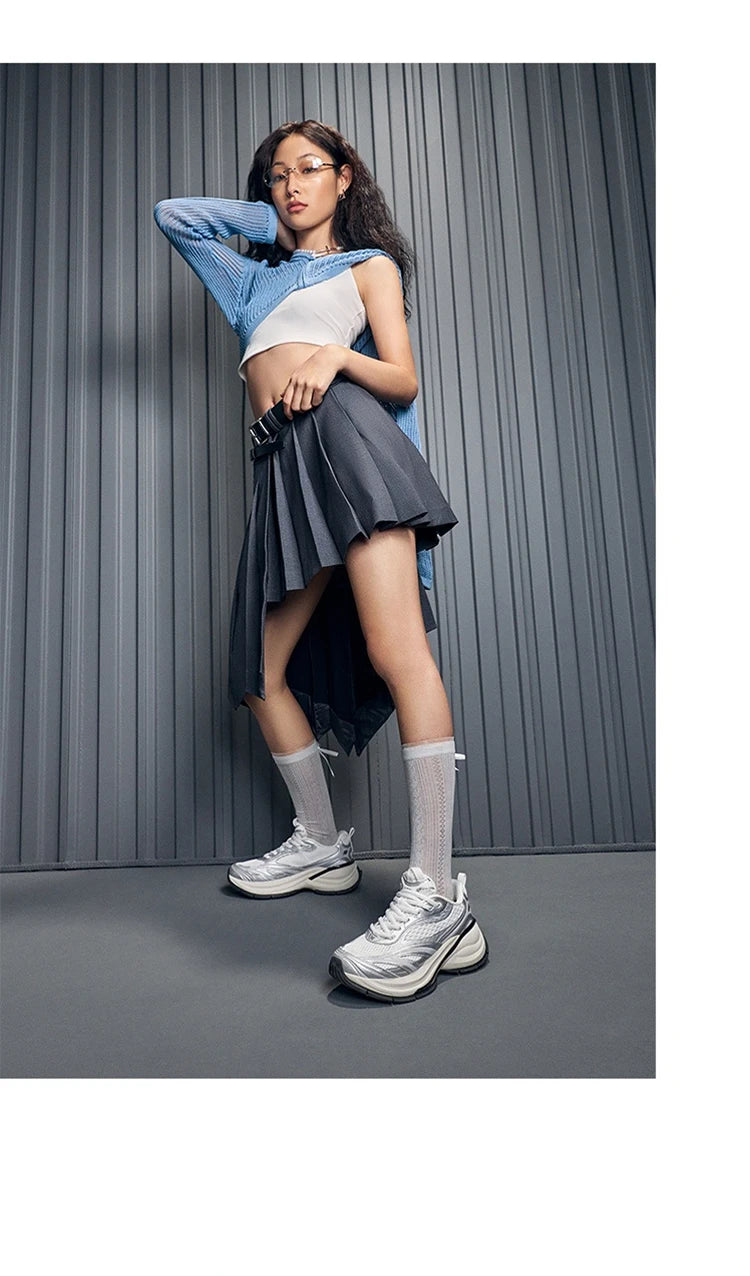 Xtep Basque 3.0 Trendy Cushioning Stable Soft Flexible Rubber Thick Sole Daily Sports Female Shoes 874218320006