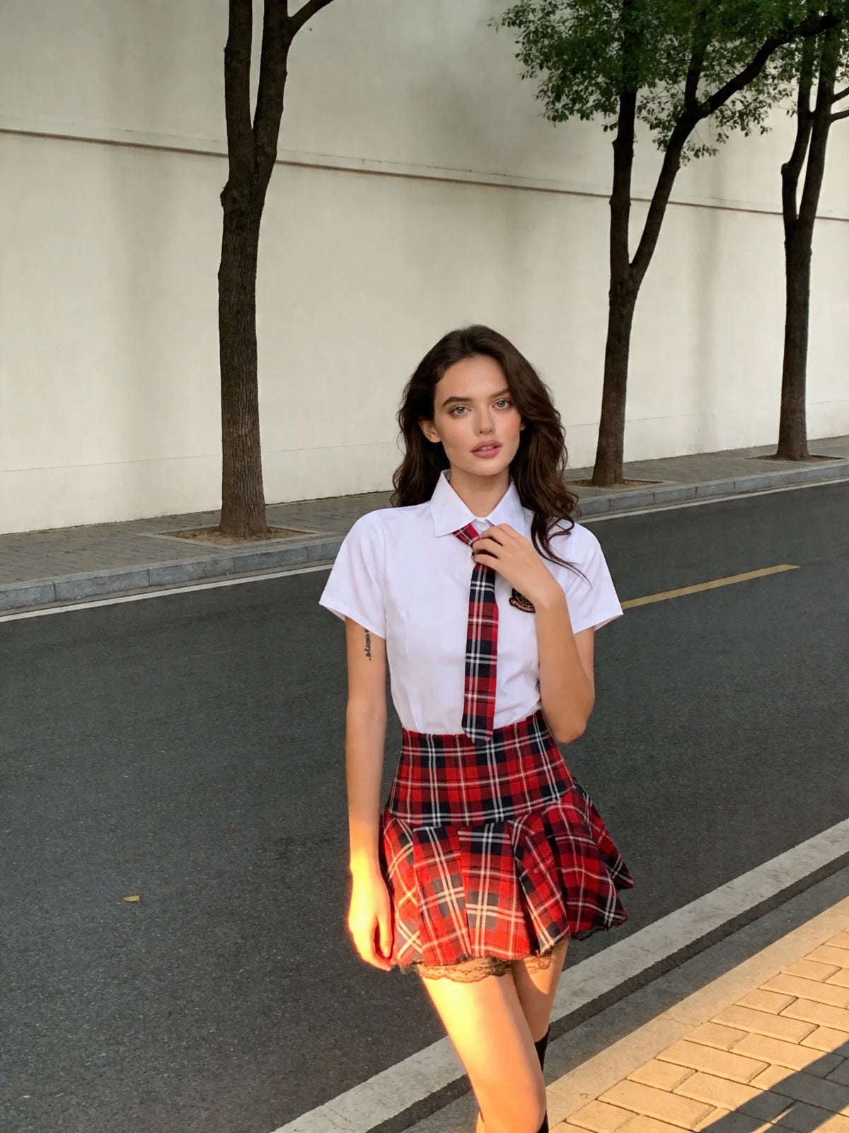 Sailor Uniform Set Pleated Skirt Style Great for Anime Conventions Nostalgic School Days for Anime Cosplay Fans Fashion Dress