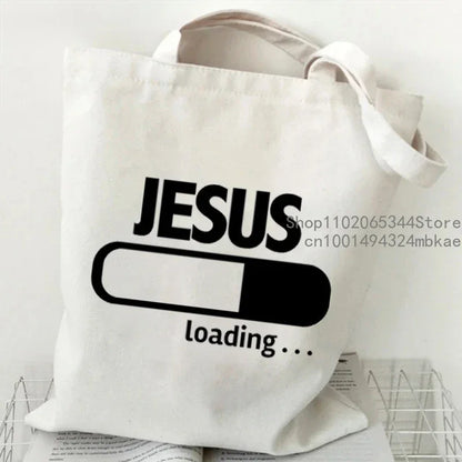 Faith Printed Heart Graphics Women Canvas Shoulder Tote Bag Casual Fashion Shopping Cases Bag Storage Handbag Christian Gifts