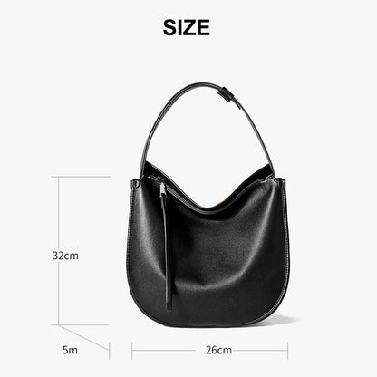 Genuine Leather Women Tote Bag 2025 New Large Capacity Women's Shoulder Bag Luxury Designer Cowhide Crossbody Bags 2522
