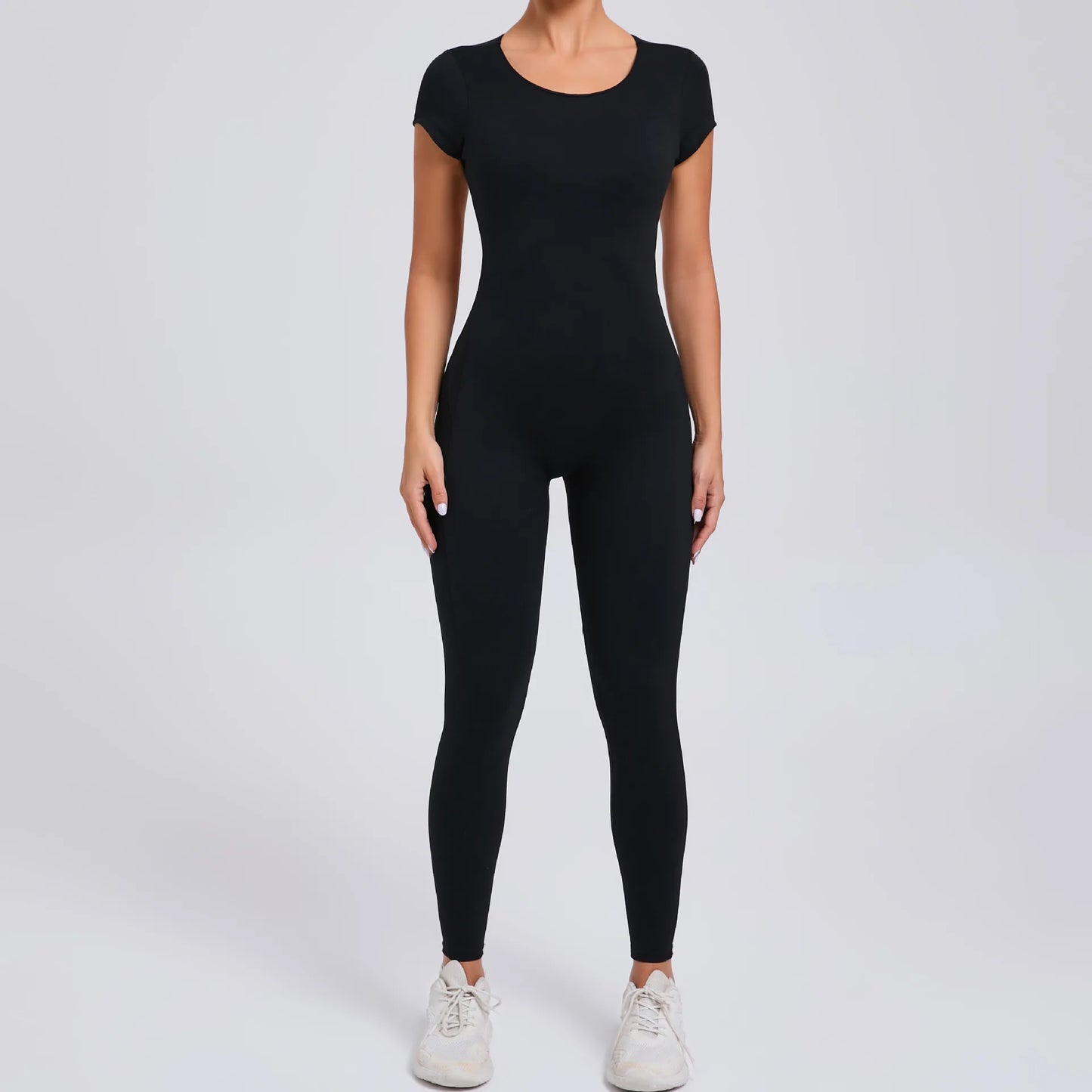2025 Yoga Jumpsuit Fitness Sports Overalls Gym Clothing Set Wear Pilates Workout Clothes Women Short Sleeves Outfit Activewear