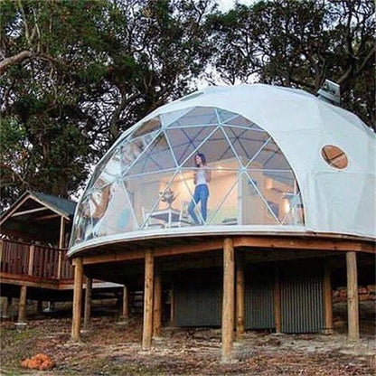 Trade Show Tent 8m Diameter Igloo Geodesic Dome Steel Structure Camping Tent Hotel Luxury Dome House Glamping Round Dome Tent