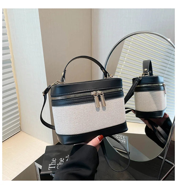 Fashion Round Bucket Bags For Women's Daily Used, Leopard Pattern Crossbody Shoulder Bag For Commuting, Casual Ladies Handbags