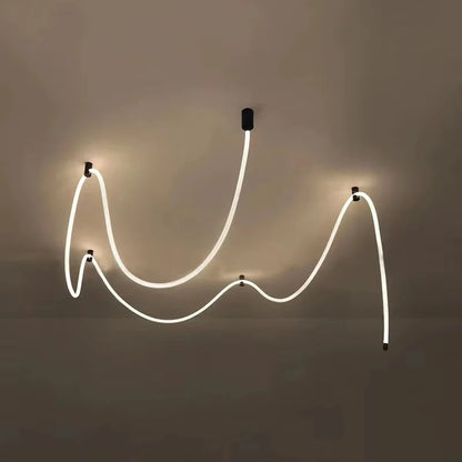 Modern LED Ceiling Chandelier Personality Braided Hose Lamp Ceiling Living Room Bedroom LED Lights Nordic Home Decor Suspension