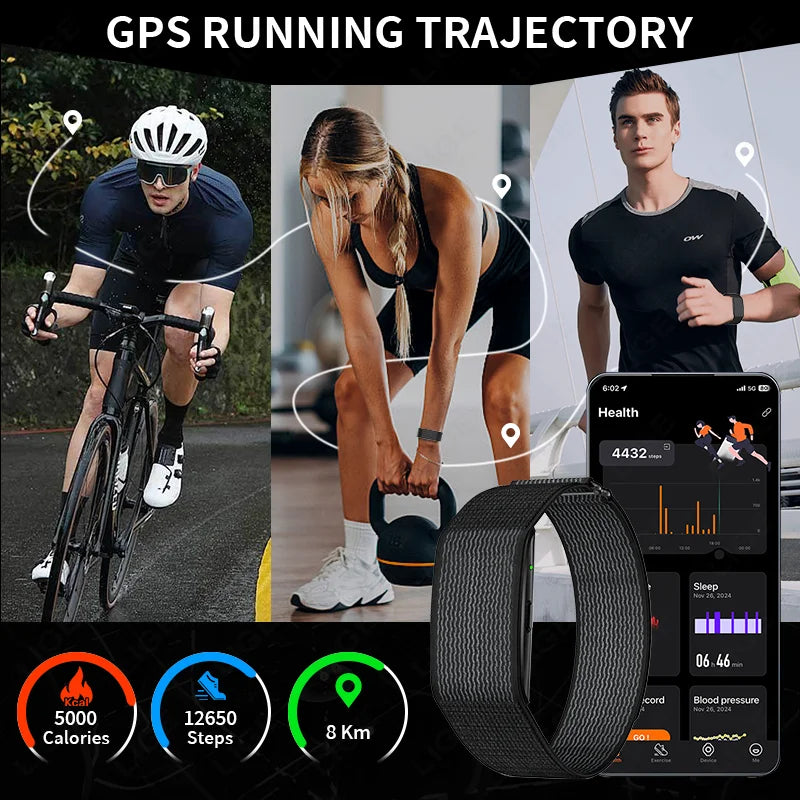 2026 No Screen Smart Watch for Men Women Fitness Tracker Heart Rate Blood Pressure Monitor HRV Sleep Sport Health Smart Bracelet
