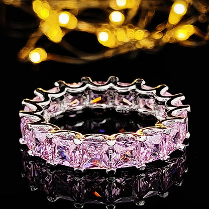 Wholesale Eternity Band Promise ring 925 Sterling silver Diamond cz Engagement Wedding Rings for women Men Finger Party Jewelry