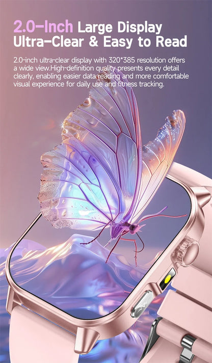 2026 New Professional-Grade Health Smart Watch Men ECG BP HR Uric Acid Lipid BMI Body Analysis Bluetooth Call Smartwatch Women