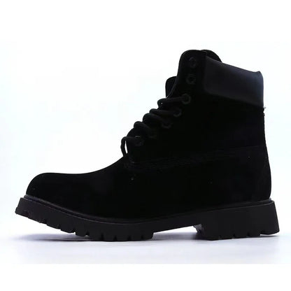 DOYUTIG Brand Split Leather Outdoor Boots For Men & Women Casual Couples Boots Fashion Mid Top Breathable Military Boots SG003