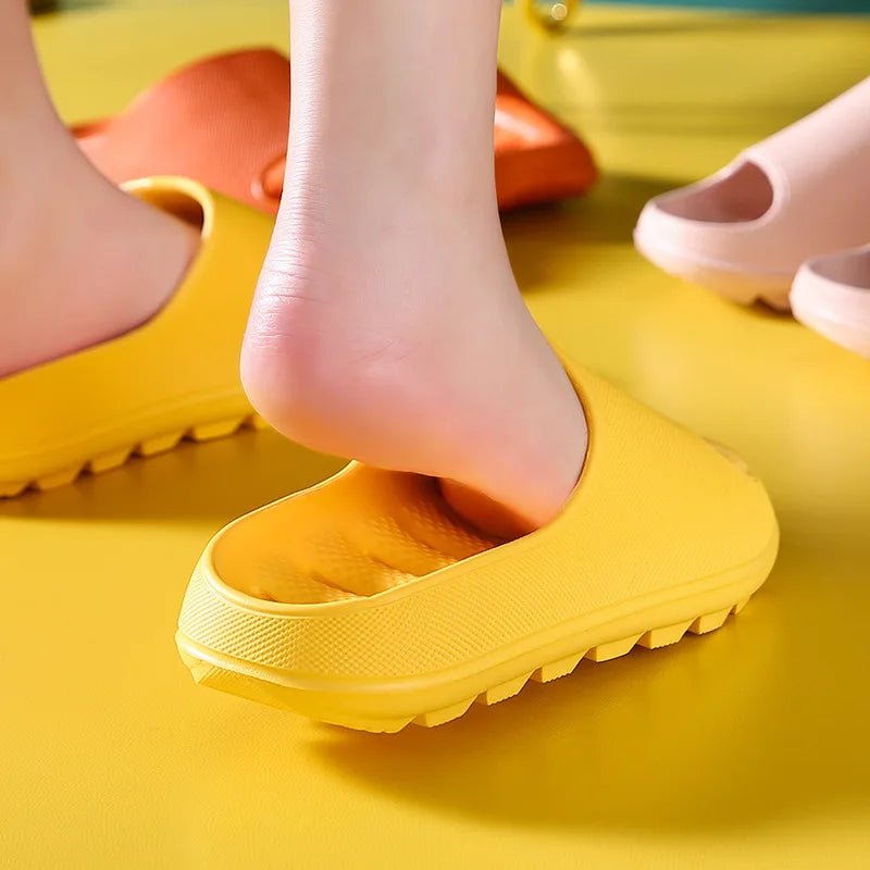 Men's Bathroom Bathing Slippers Women's New Summer Indoor Home Eva Anti-Slip Anti-Odor Couple Shower Leakage Quick-Drying Slippers for Women