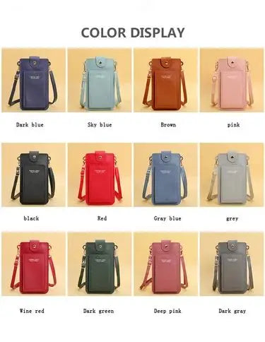 Women Bags Soft Leather Wallets Touch Screen Cell Phone Purse Crossbody Shoulder Strap Handbag for Female Cheap Women's Bags