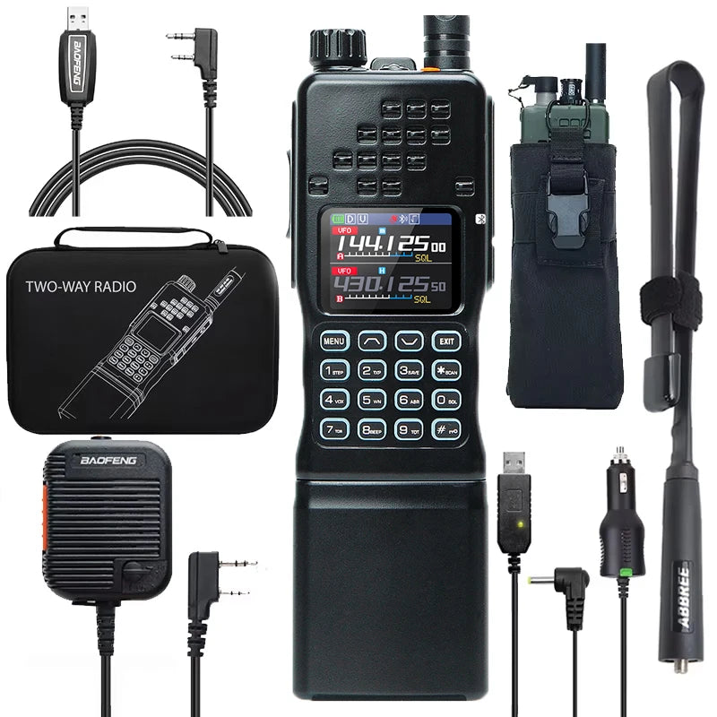 Baofeng AR-152 Pro GPS Walkie Talkie Two Way Radio 12000mAh Battery Tactial 50KM Long Range AN PRC-152 Multi Band Transceiver