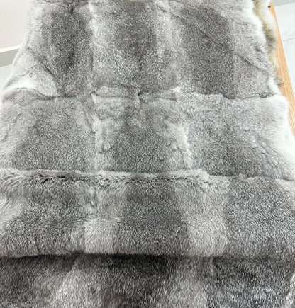 Full pelt rabbit skin plate real leather fur blanket rabbit fur parka lining clothing fabric