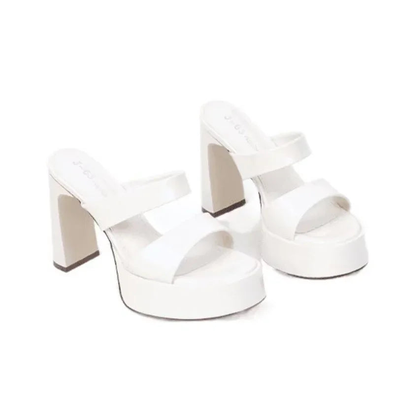 Sexy Super High Heels Women Slippers Chunky Fashion Shoes Pumps Sandals New Party Luxury Flip Flops Walking Mujer Flip Flops
