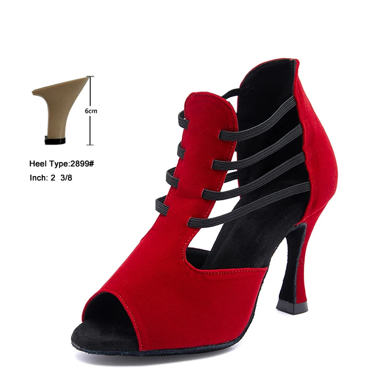 CIDIPAI Women Latin Dance Shoes Ladies Girls High Heels Tango Salsa Dance Shoes Soft Soled Indoor Party Sandals