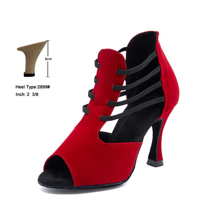 CIDIPAI Women Latin Dance Shoes Ladies Girls High Heels Tango Salsa Dance Shoes Soft Soled Indoor Party Sandals