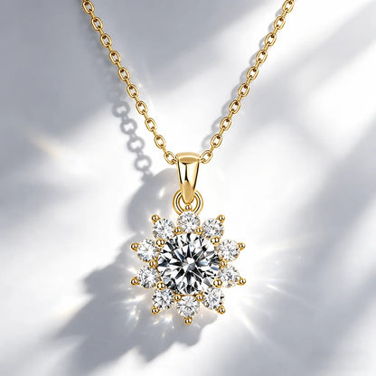 0.5ct-1.0ct VVS1 D Color Moissanite Necklace 925 Soild Sterling Sliver Chain with Certificate Fine Jewelry for Woman Jewelry