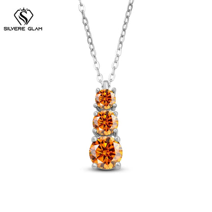 1.8CT D Color Moissanite Gourd Pendant Mama Dainty Necklace Classic 925 Sterling Silver Women's Necklace Fine Jewelry For Party