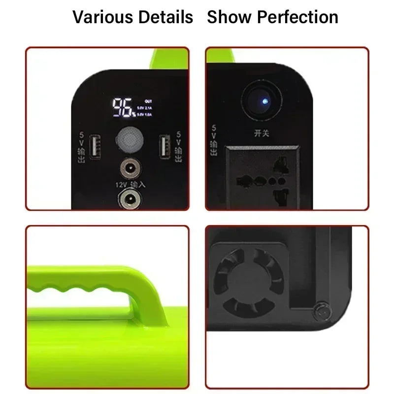 500W 80000mah Portable Power Station Emergency Power Supply Charging Station 220v for Home Power Bank Generator Battery Backup