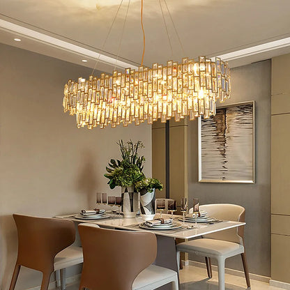 Luxury Crystal Ceiling Pendant Chandelier Lights Dining Room Chandeliers Lighting for Living Room Light Home Decor Lustre Salon