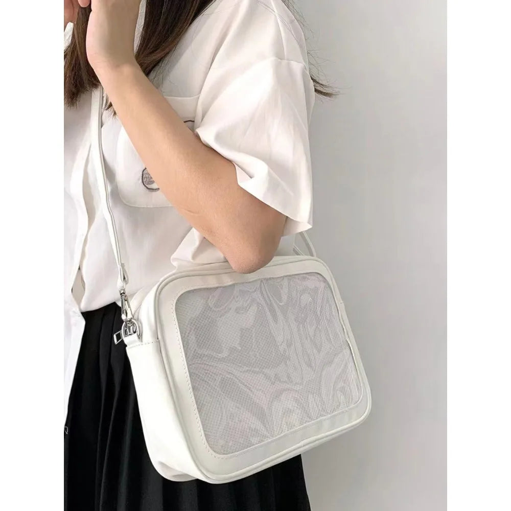 Female Ita Crossbody Bag Womens Transparent Messenger Bag Girls Cute-Lolita Shoulder Bags Teens Fashion Satchels Bag Ins