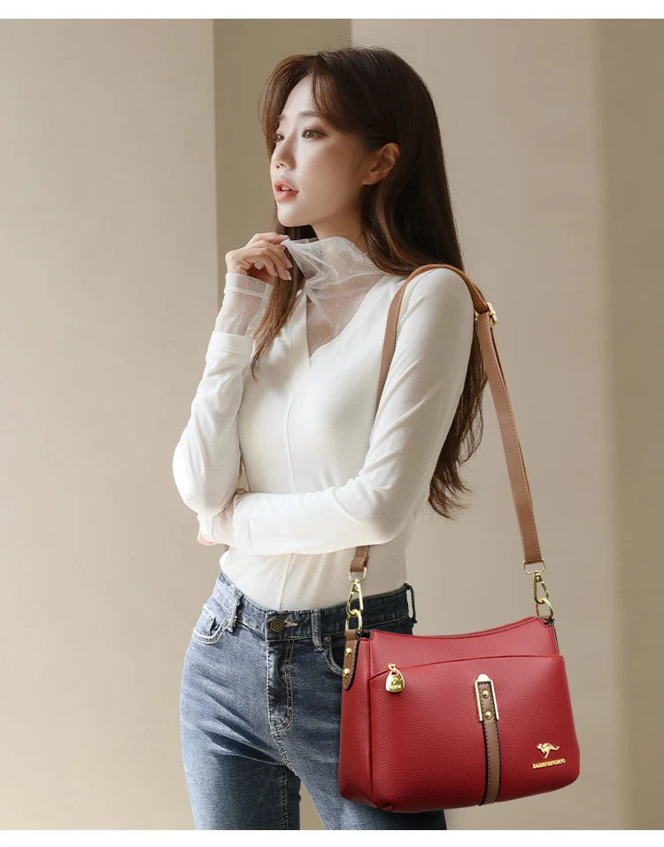 Genuine High Quality Soft Leather Women's Handbag Trend Designer Female Crossbody Bag Casual Shoulder Messenger Handbags 2025