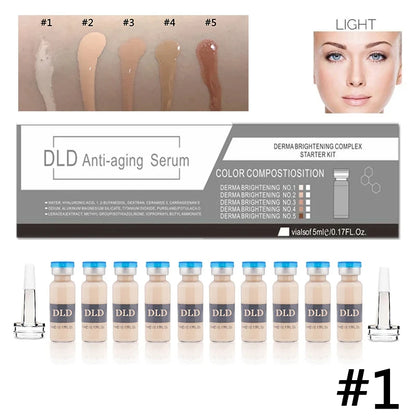 5ml Hyaluronic Acid Peptide Facial Serum BB Cream Glow Ampoule Kit Niacinamide Moisturizing Hydration Skin Rejuvenation Beauty
