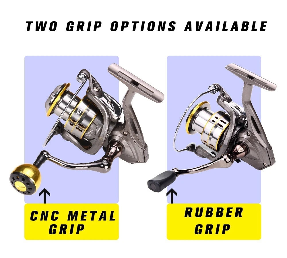 New Fishing Reel, Max Drag 30KG Right/left Inter-Changeable Handle Spinning Reel Gear 5.2:1 Ratio No-gap High Speed Fishing Reel