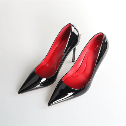 Alionly 2026 New 8CM Thin High Heels Pumps Women Pointed Toe Slip On Shoes Elegant Prom Wedding Stripper Ladies Sandals