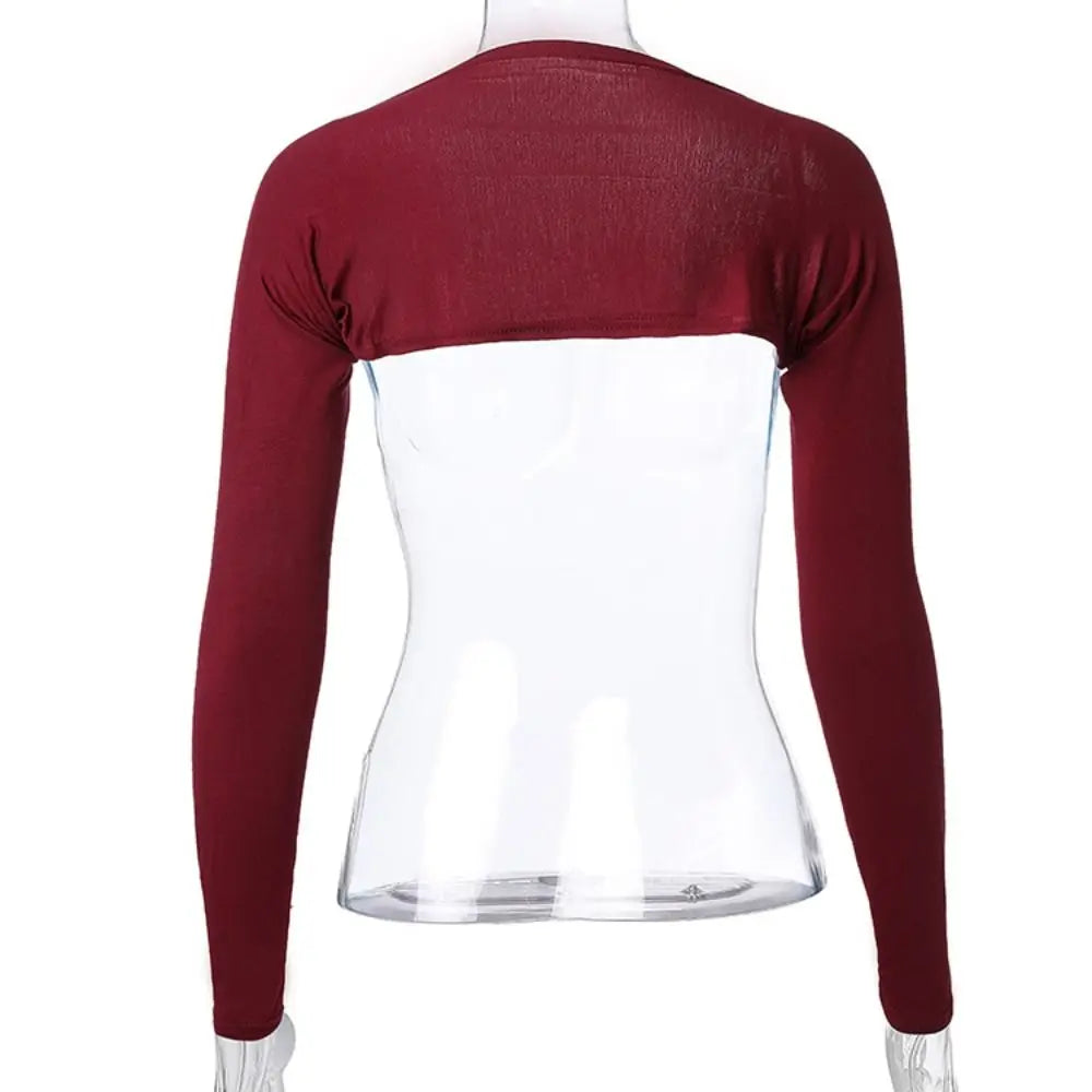 Undershirt Arm Sleeves Shawl Islamic Long Shoulder Sleeves Soft Modal Crop Top Stretchy Muslim Arm Cover Shrug Women