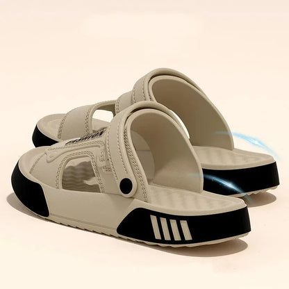Men's Summer EVA Slippers Soft Thick Sole Sandals Indoor Outdoor Walking Beach Shoes Home House Slippers for Men