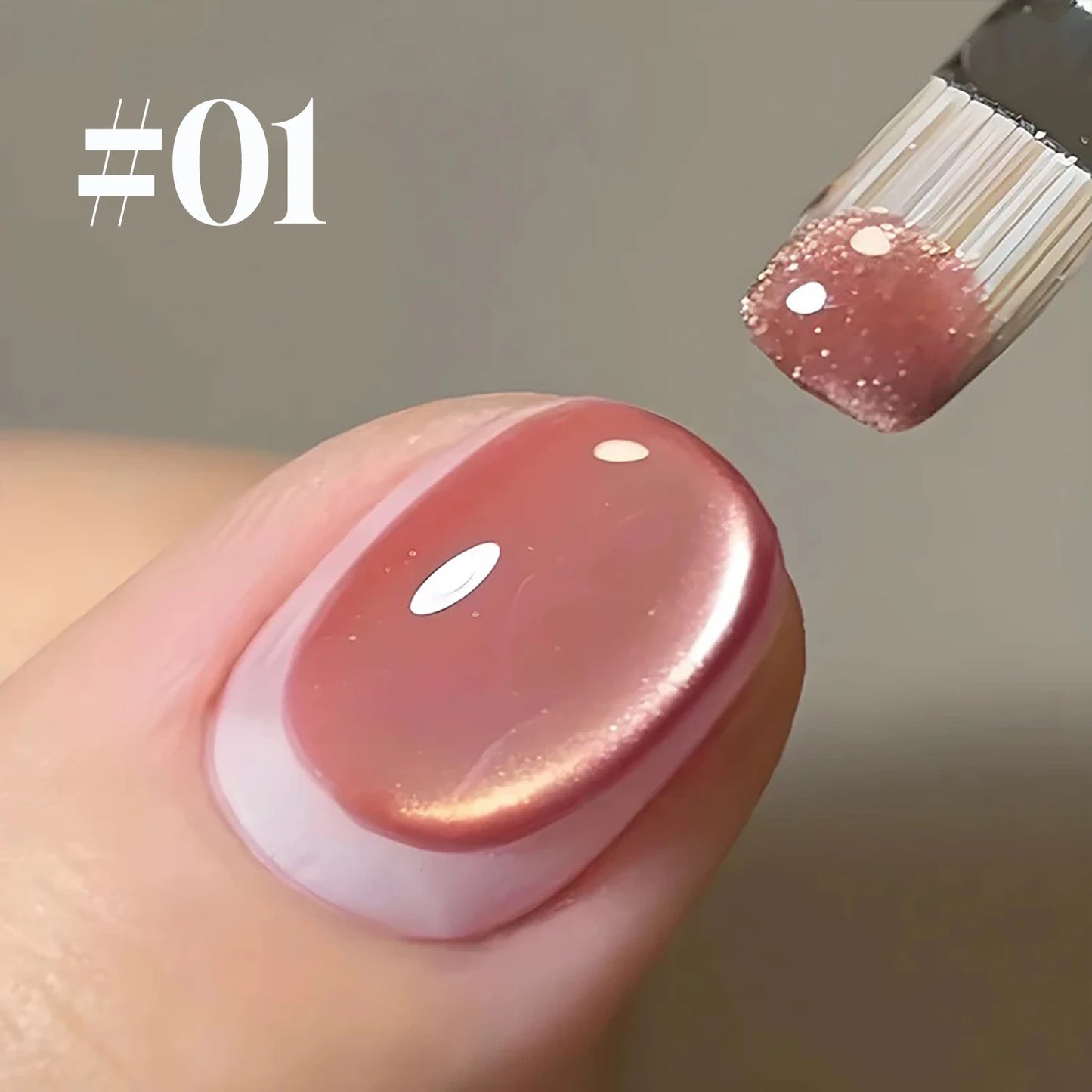 1-24pcs WS Romantic Purple Cat Eye Gel Nail Polish New Style Super Flash Versatile Whitening Purple Glass Bead Cat Nail Salon